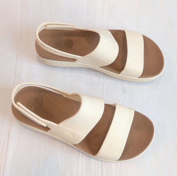 REEF Women's Water Vista Higher Platform Cream Sandals Size 10 - Picture 2 of 11